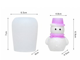 Molde silicona muñeco de nieve con sombrero